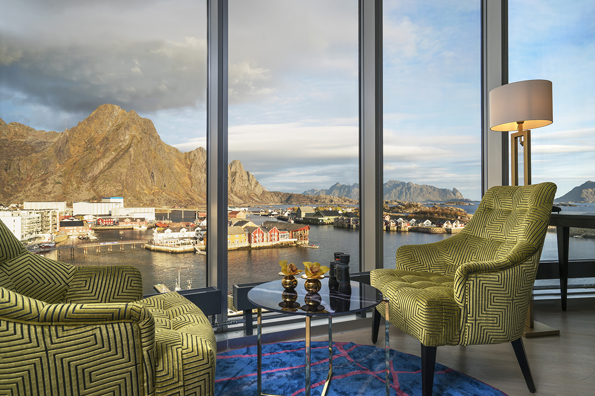 Utsikt fra THon Hotel Lofoten