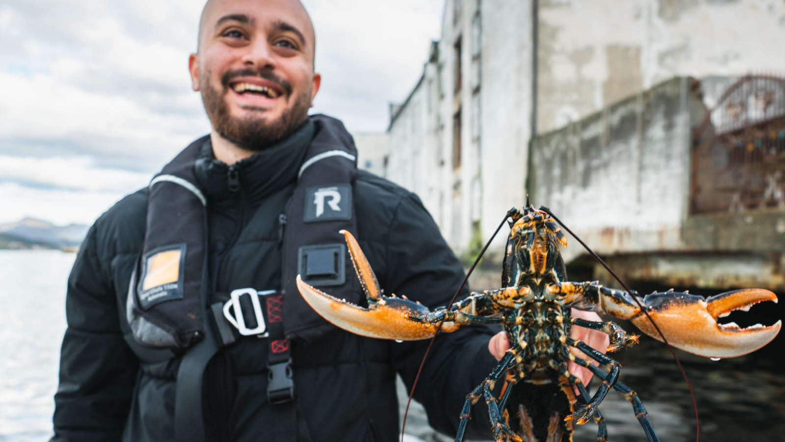 Fargerike kajakker med Ålesund brygge i bakgrunnen 