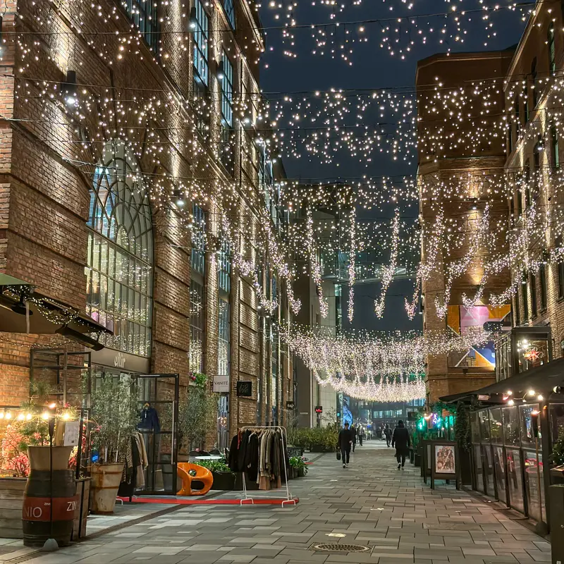 Julebelysning på Aker Brygge