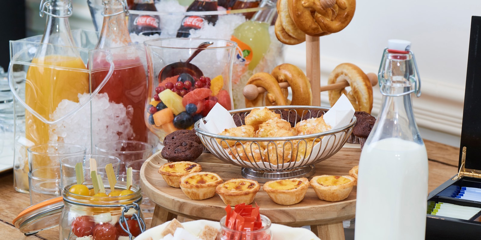 Pauseservering i konferanseavdelingen på Stanhope Hotel