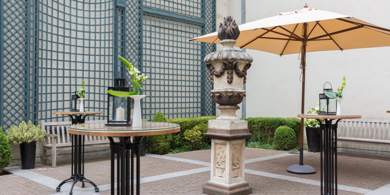 Pauseområde ute på Stanhope Hotel