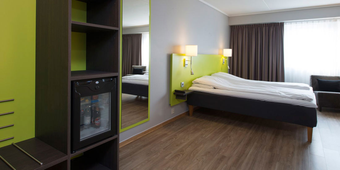 Seng i familierom på Thon Hotel Hallingdal i Ål