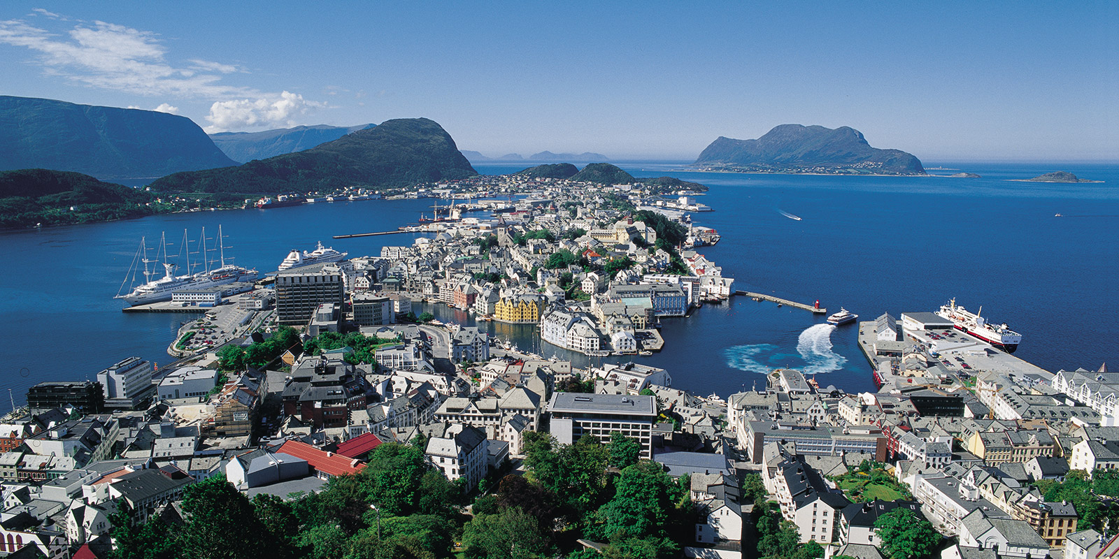 Utsikt over Ålesund fra Aksla