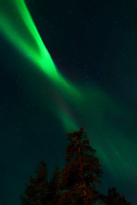 Nordlys på himmelen-