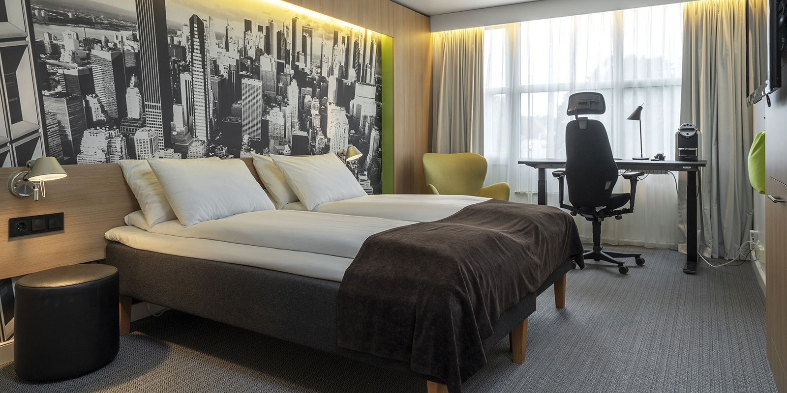 Seng i Business Room p&#xE5; Thon Hotel Bergen Airport