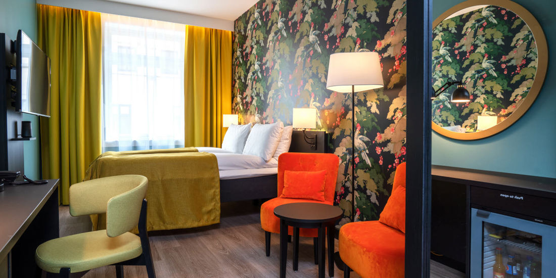 Seng i twinrom på Thon Hotel Bristol Bergen