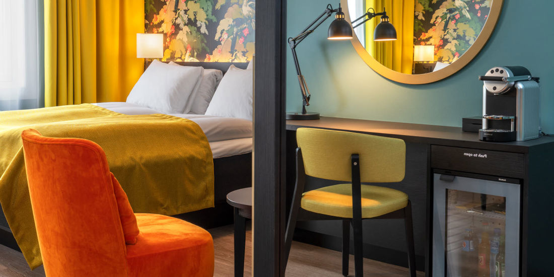 Seng i superior rom på Thon Hotel Bristol Bergen