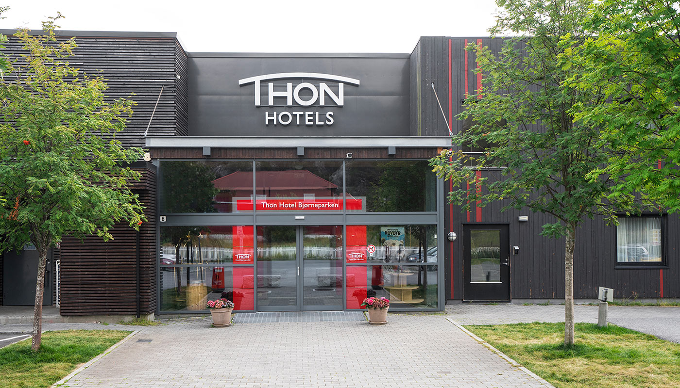 Inngangspartiet til Thon Hotel Bjørneparken