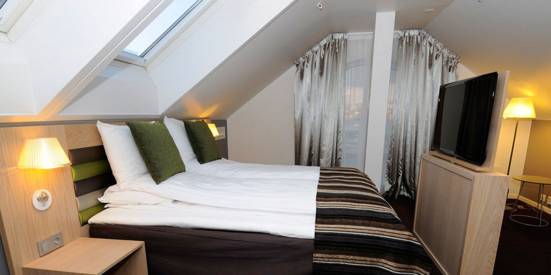 Seng i businessrom på Thon Hotel Hammerfest