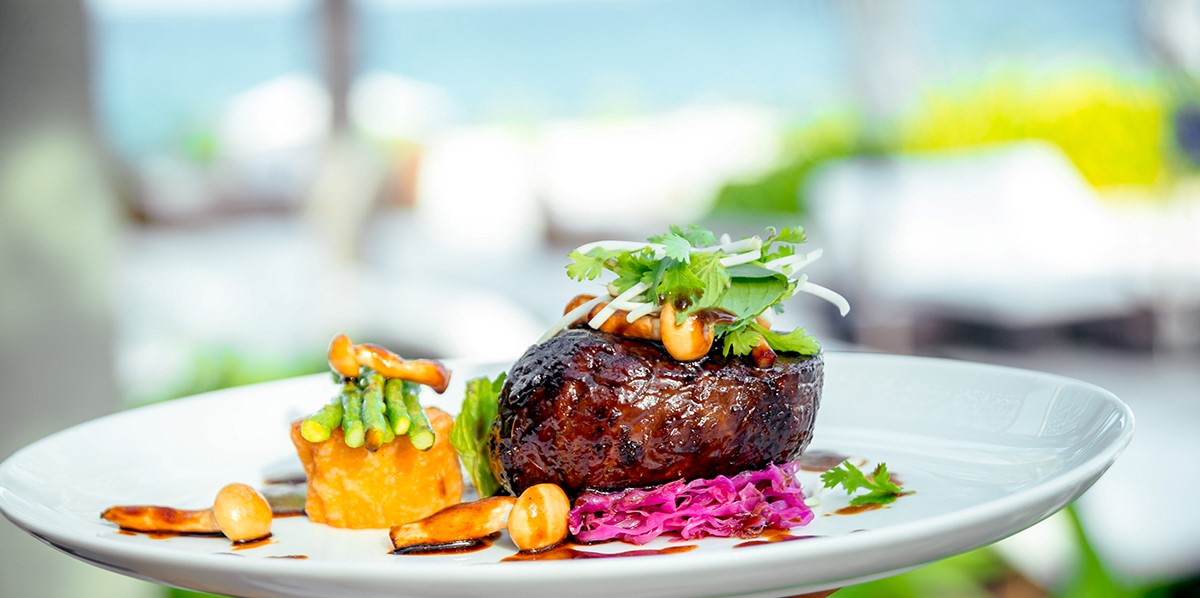 Biffmiddag på restaurant