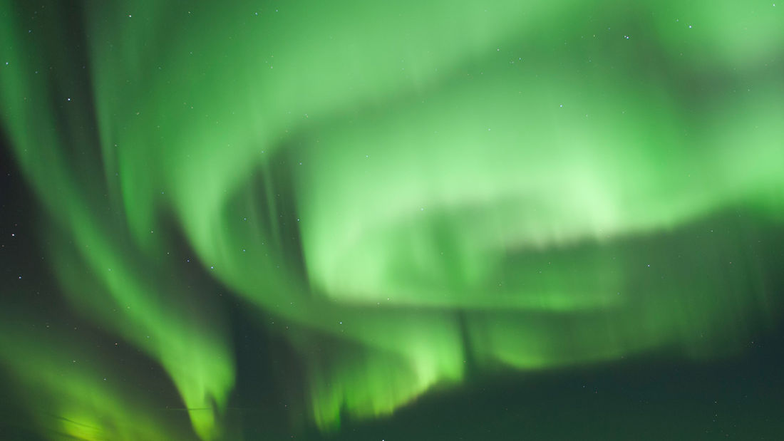 Nordlys på himmelen i Tromsø