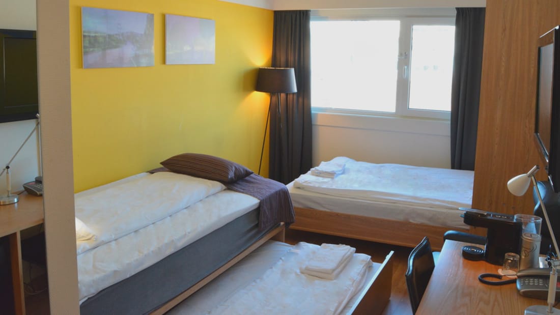 Familierom med plass til fire personer på Hotel Kristiansand