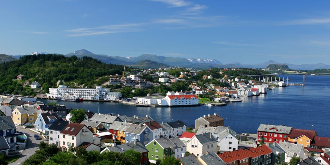 Utsikt over Kristiansund mot Innlandet
