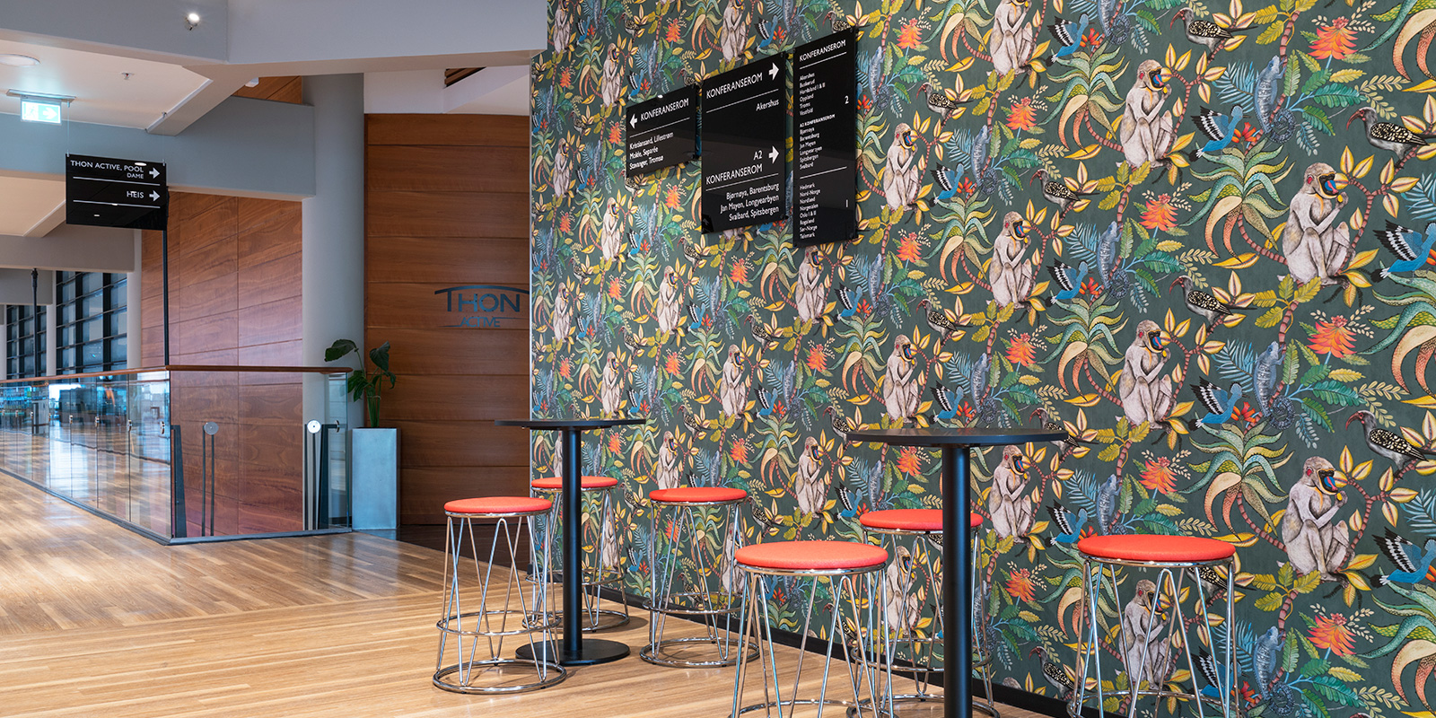 Fellesarealer i konferanseavdelingen på Thon Hotel Arena