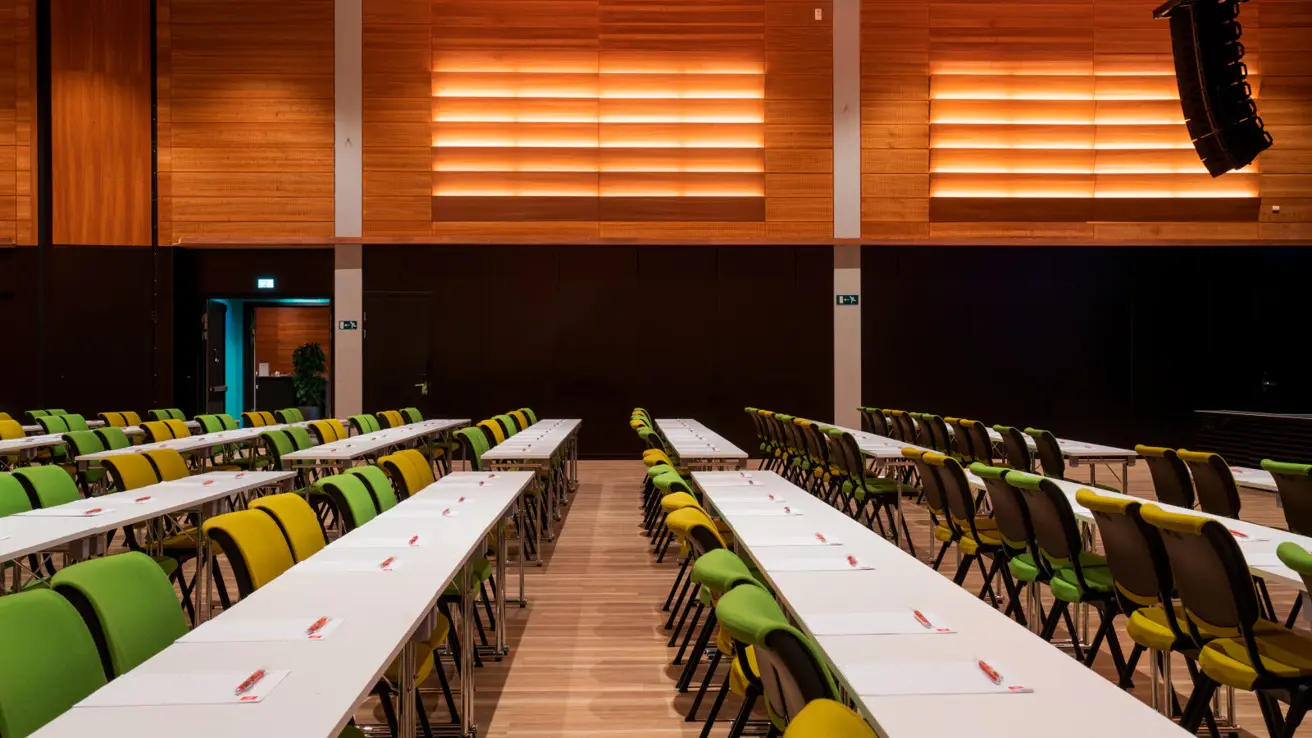 Konferanselokale med plass til 500 personer