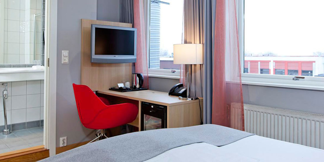 Seng i twinrom på Thon Hotel Lillestrøm