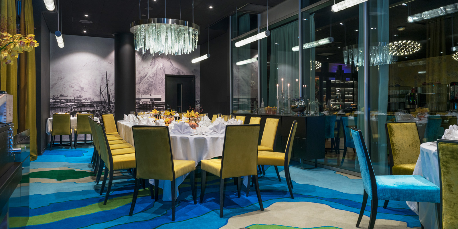 Interiørbilde fra restaurant