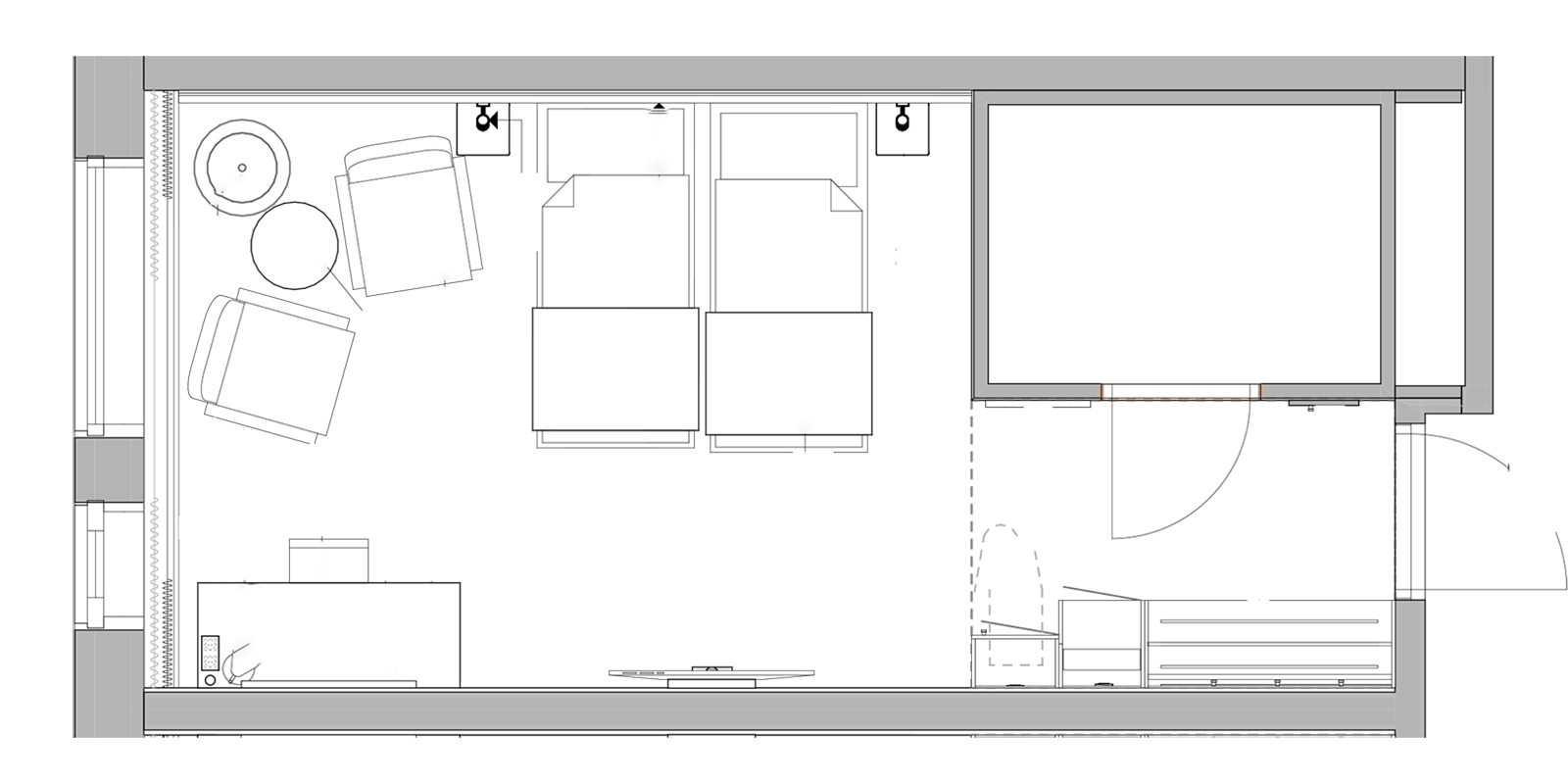 Plantegning Handikapvennlig superior rom p&#xE5; thon hotel svolvar