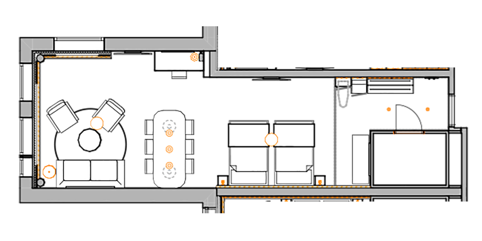 Plantegning av suite p&#xE5; thon hotel svolvr
