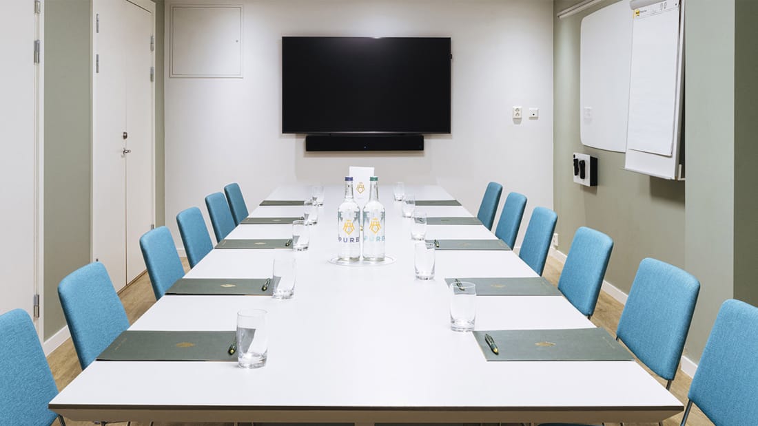 6 mindre møterom med plass til 6-18 personer