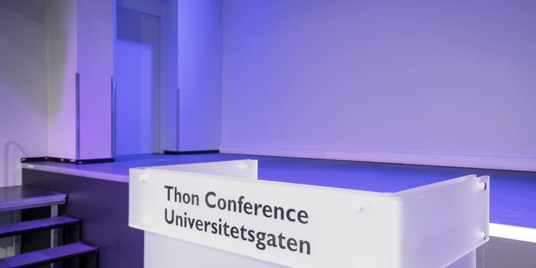 Detalj på konferanserommet Nansen på Thon Conference Universitetsgaten