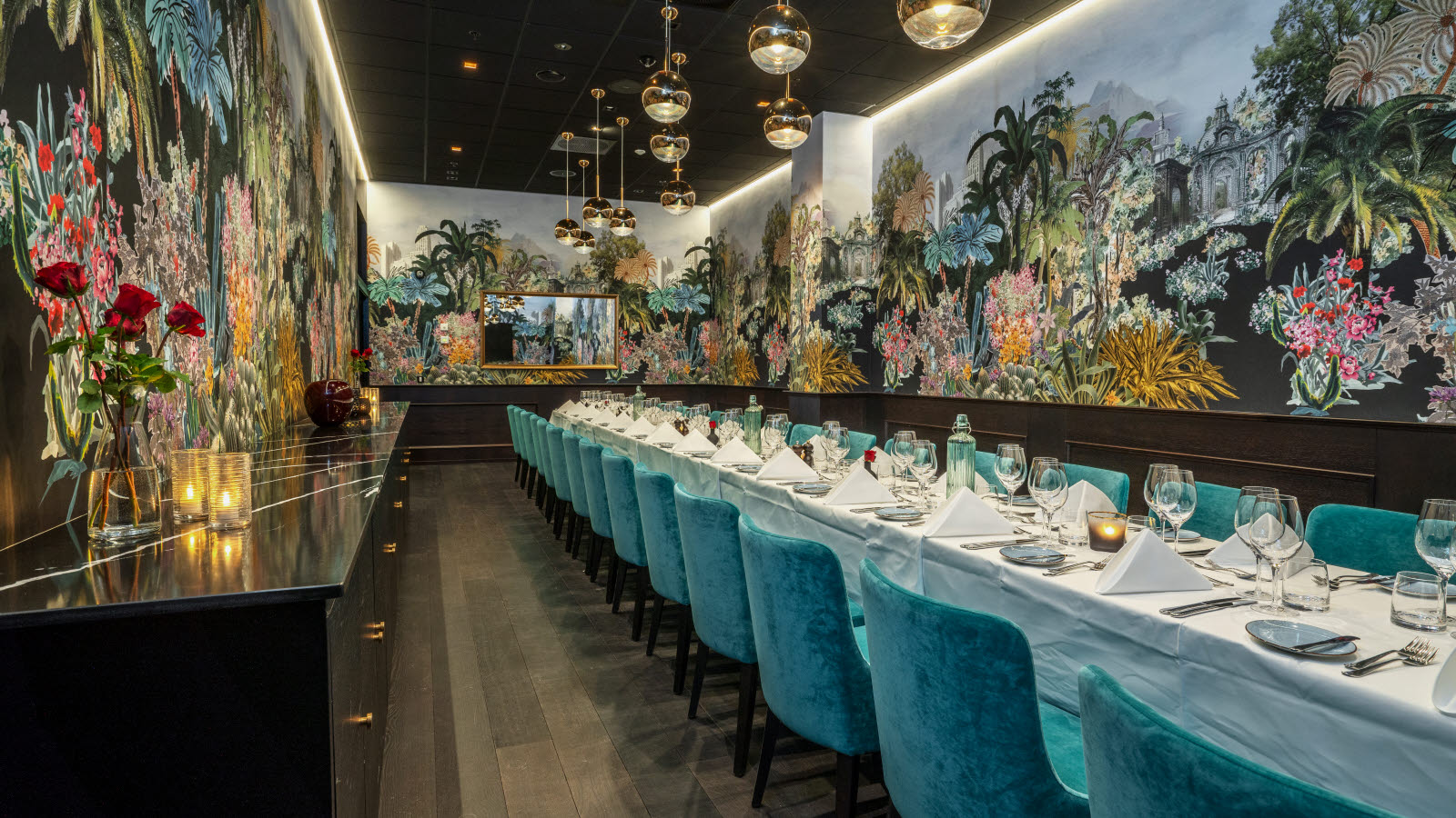 Separat rom i restauranten for selskaper