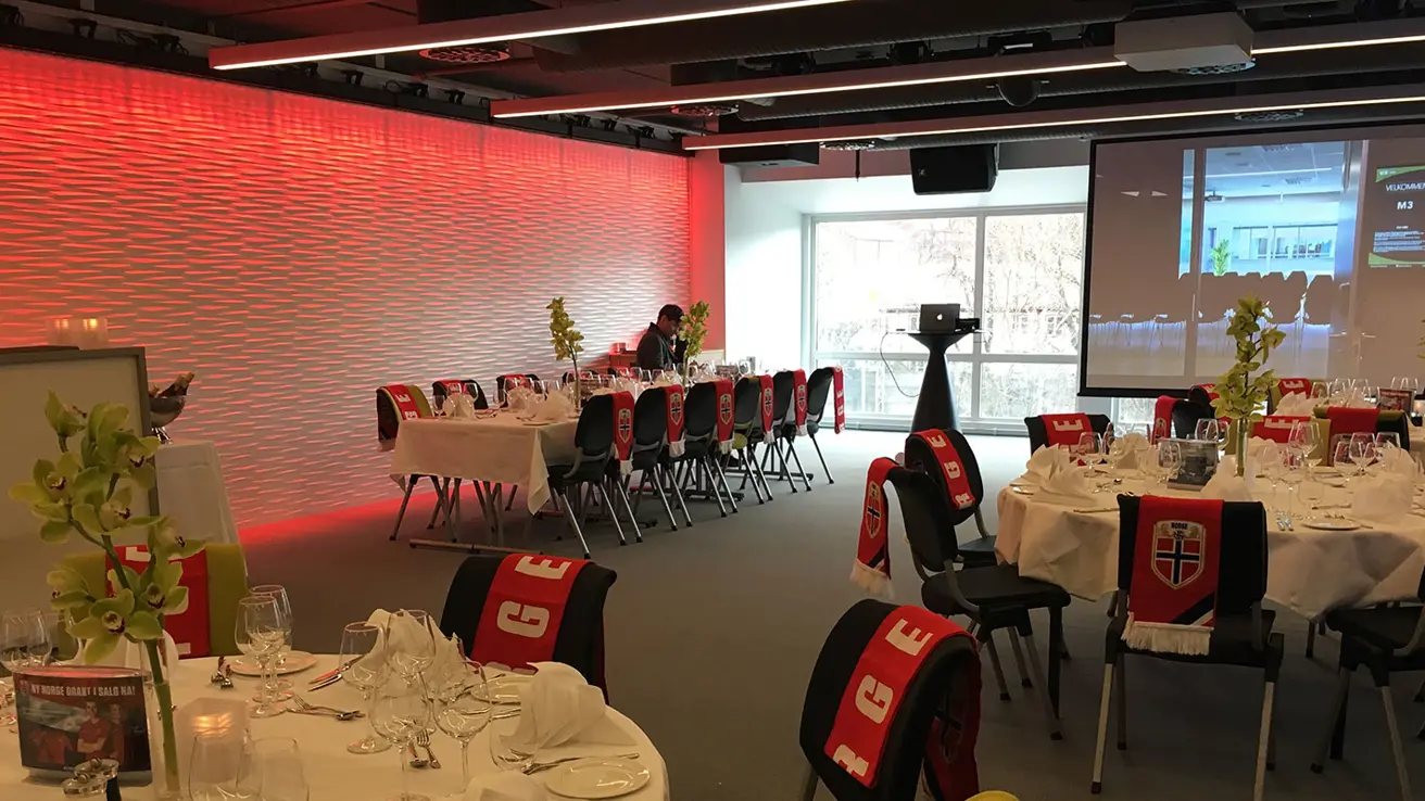 Møterom med plass til 170 personer i kinooppsett