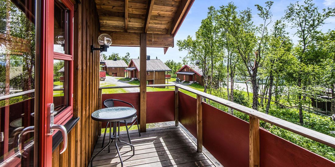 Terrasse med sitteplass på Thon Hotel Skeikampen