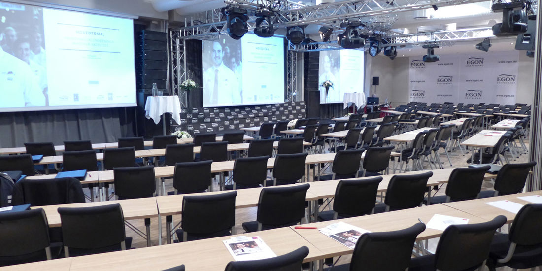 Konferanselokale med plass til 330 personer