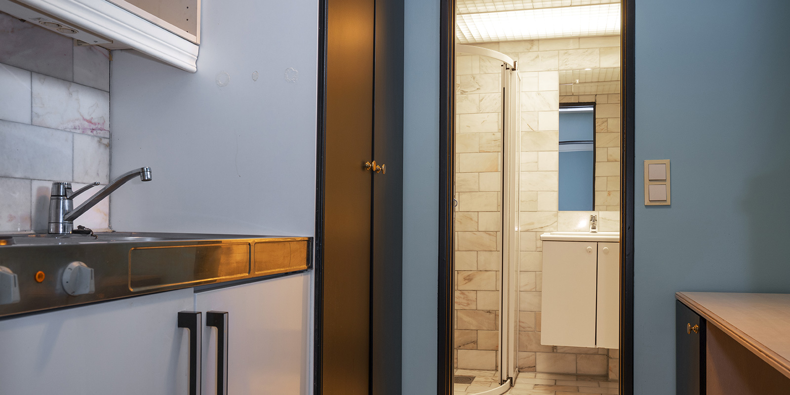 Kj&#xF8;kken i Standard Room Single p&#xE5; Thon Hotel Linne Apartments