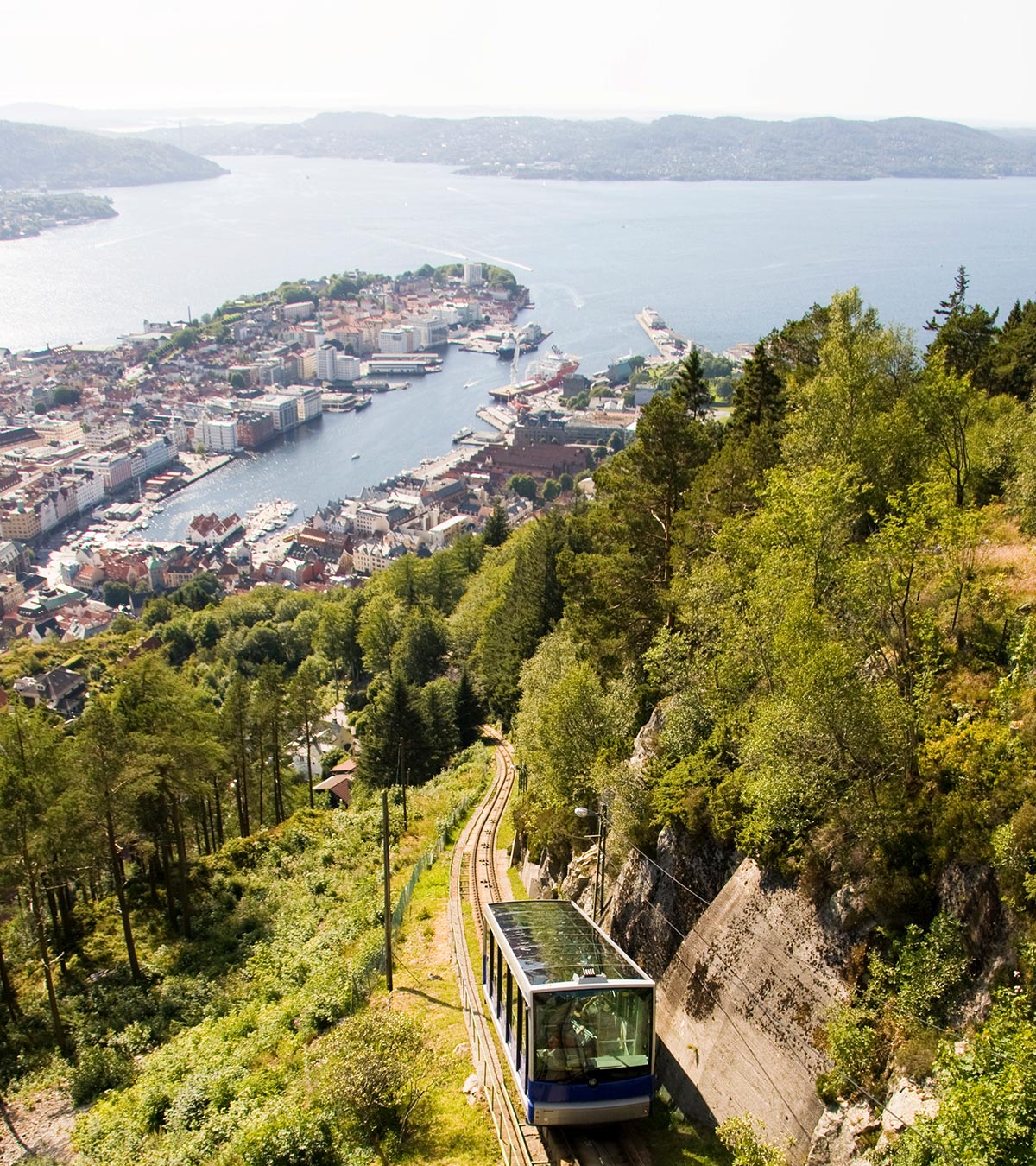 Utsnitt av husene p&#xE5; bryggen i Bergen 