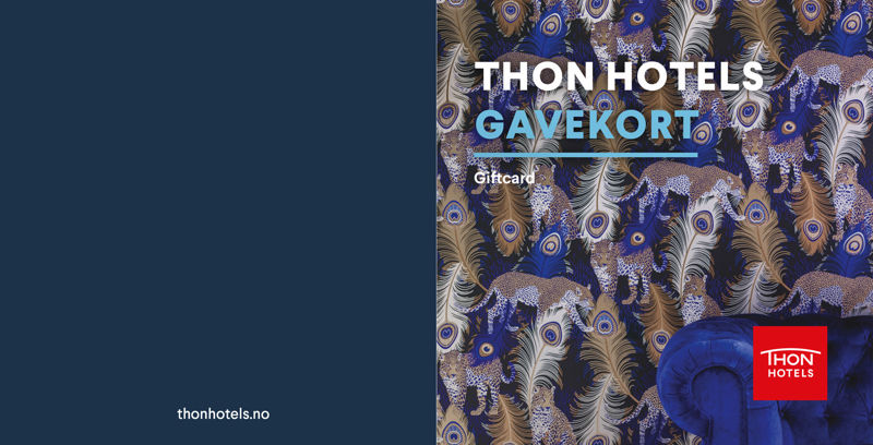 Omslaget på et fysisk gavekort i papp
