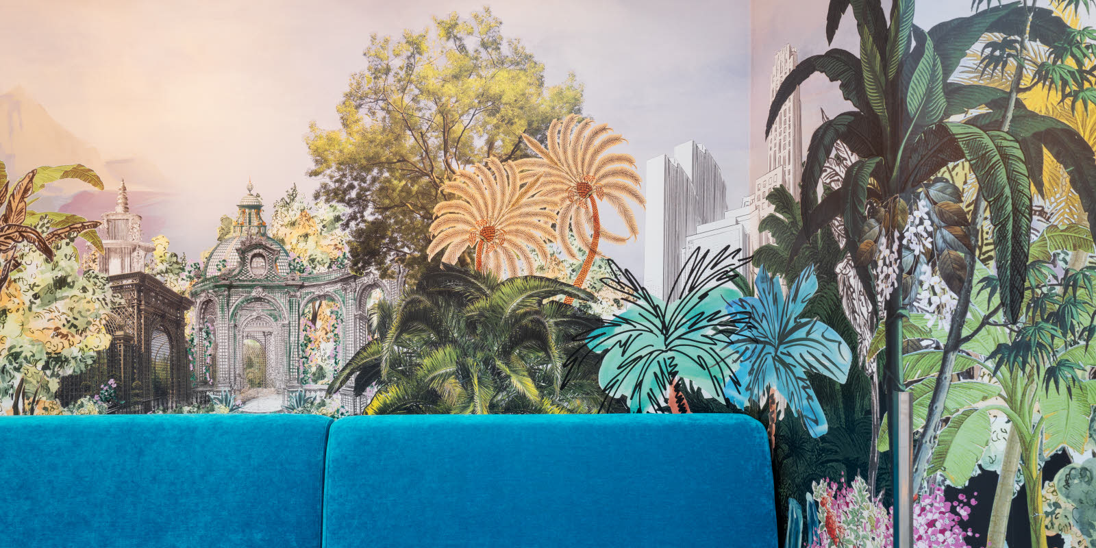 Nærbilde av Thon Hotel Spectrums vinterhage